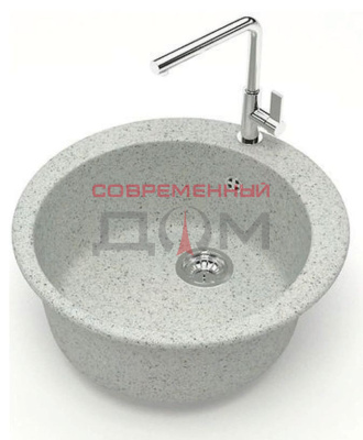 Кух.мойка AQUADREAM МАТОВАЯ мод.510/Q10 (СВЕТЛО СЕРАЯ) круглая, 507х200